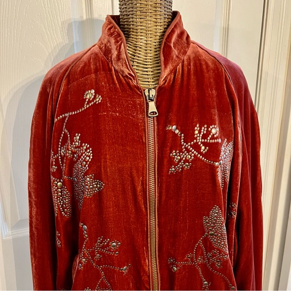 ZARA STUDIO Velvet Bomber Jacket , Limited Edition , Sz L - Picture 5 of 17
